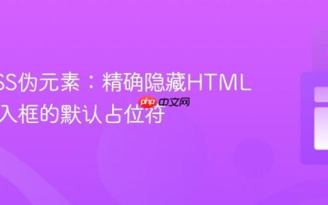 掌握CSS伪元素：精确隐藏HTML日期输入框的默认占位符