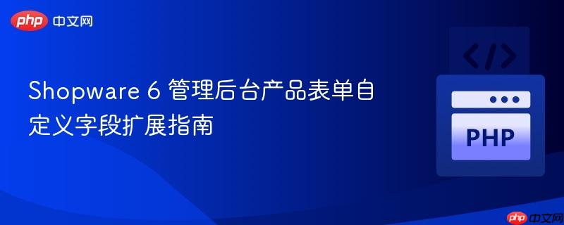 Shopware 6 管理后台产品表单自定义字段扩展指南