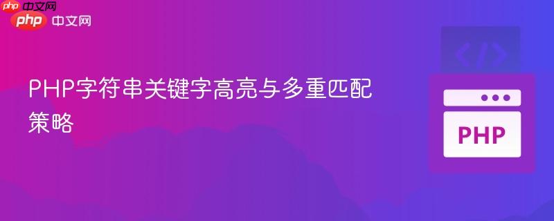 PHP字符串关键字高亮与多重匹配策略