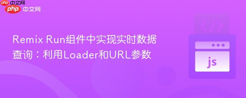 Remix Run组件中实现实时数据查询:利用Loader和URL参数