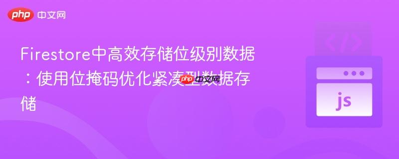 firestore中高效存储位级别数据:使用位掩码优化紧凑型数据存储