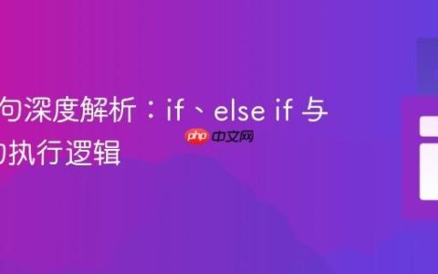 条件语句深度解析：if、else if 与 else 的执行逻辑