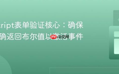 JavaScript表单验证核心：确保函数正确返回布尔值以激活事件监听器