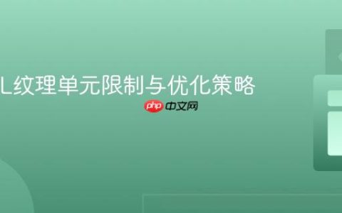 WebGL纹理单元限制与优化策略