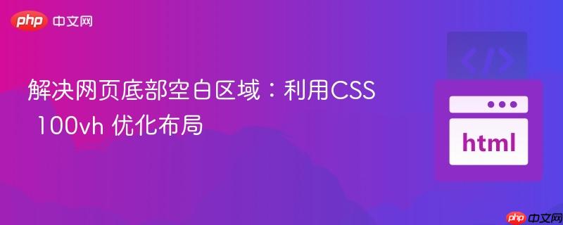 解决网页底部空白区域:利用CSS 100vh 优化布局