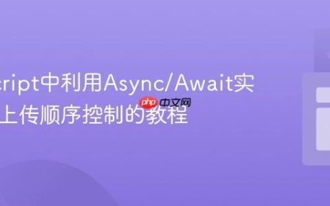 JavaScript中利用Async/Await实现图片上传顺序控制的教程