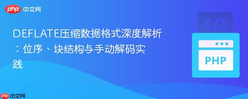 deflate压缩数据格式深度解析:位序、块结构与手动解码实践