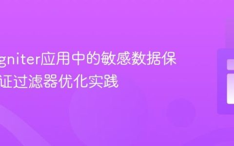 CodeIgniter应用中的敏感数据保护与认证过滤器优化实践