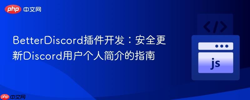 BetterDiscord插件开发:安全更新Discord用户个人简介的指南