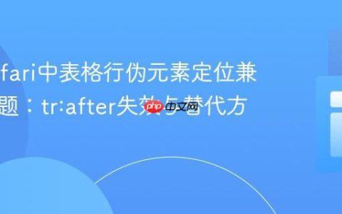 解决Safari中表格行伪元素定位兼容性问题：tr:after失效与替代方案