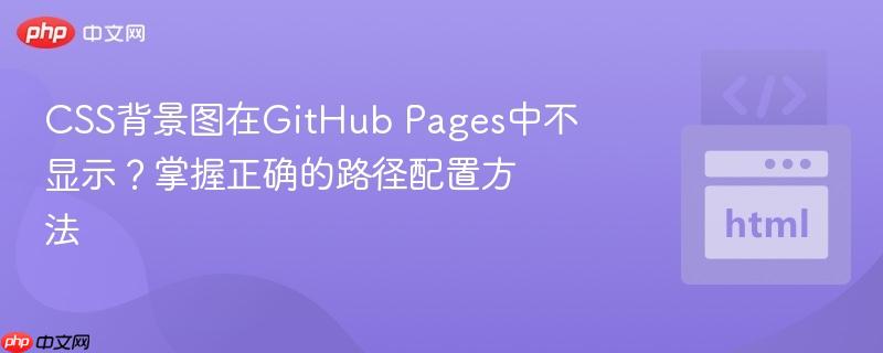CSS背景图在GitHub Pages中不显示?掌握正确的路径配置方法