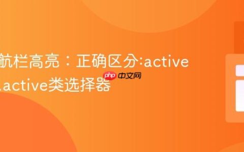 CSS导航栏高亮：正确区分:active伪类与.active类选择器
