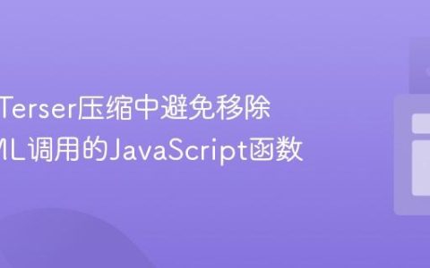 如何在Terser压缩中避免移除由HTML调用的JavaScript函数