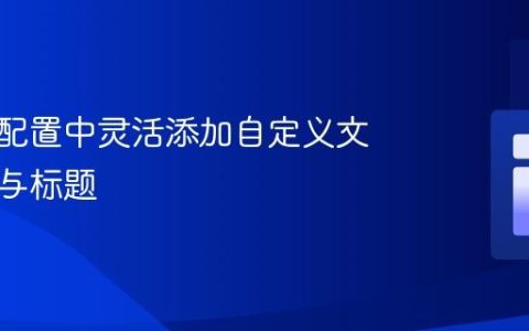 在Yii2配置中灵活添加自定义文本标签与标题