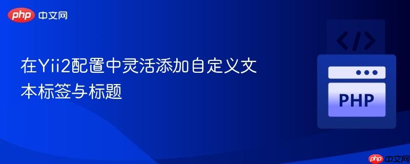 在yii2配置中灵活添加自定义文本标签与标题