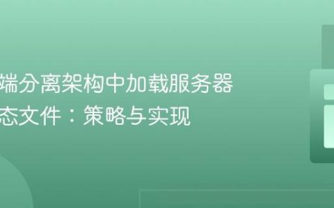 在前后端分离架构中加载服务器上的静态文件：策略与实现