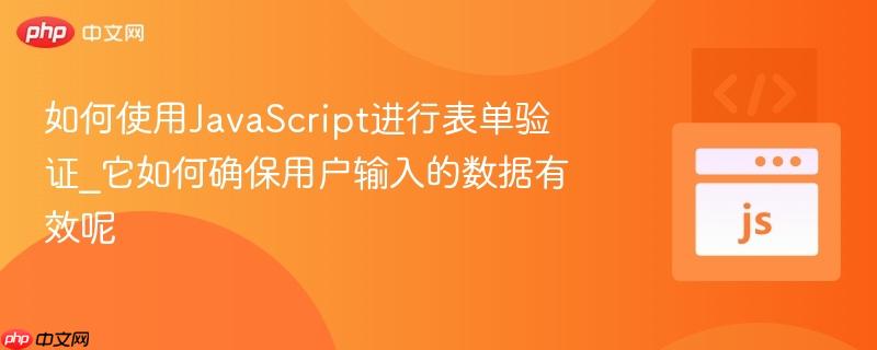 如何使用javascript进行表单验证_它如何确保用户输入的数据有效呢