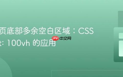 解决网页底部多余空白区域：CSS height: 100vh 的应用