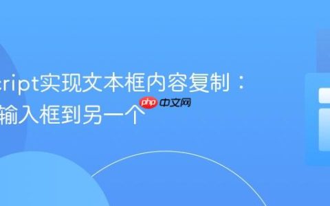 JavaScript实现文本框内容复制：从一个输入框到另一个