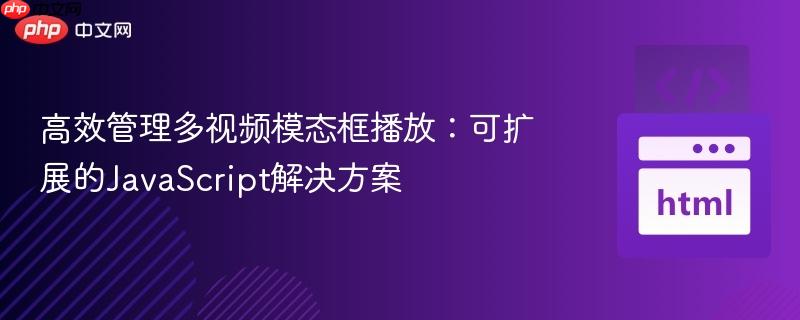 高效管理多视频模态框播放:可扩展的JavaScript解决方案