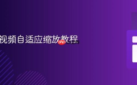 移动端视频自适应缩放教程