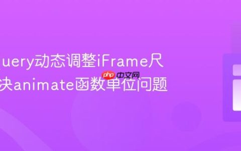 使用jQuery动态调整iFrame尺寸：解决animate函数单位问题