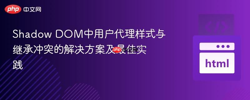 shadow dom中用户代理样式与继承冲突的解决方案及最佳实践