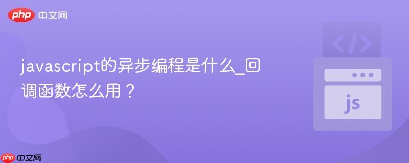 javascript的异步编程是什么_回调函数怎么用？