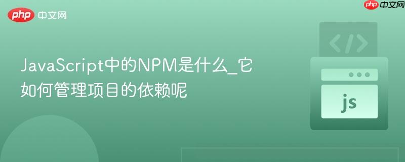 javascript中的npm是什么_它如何管理项目的依赖呢
