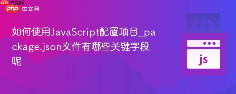 如何使用javascript配置项目_package.json文件有哪些关键字段呢