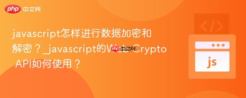 javascript怎样进行数据加密和解密?_javascript的web crypto api如何使用?