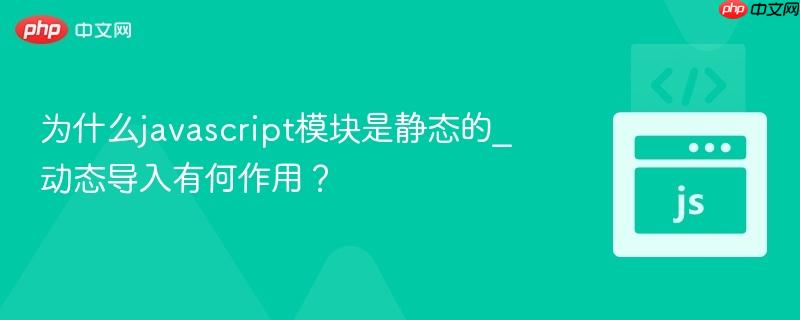 为什么javascript模块是静态的_动态导入有何作用?