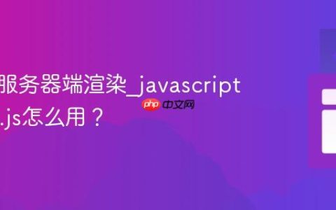 什么是服务器端渲染_javascript中next.js怎么用？