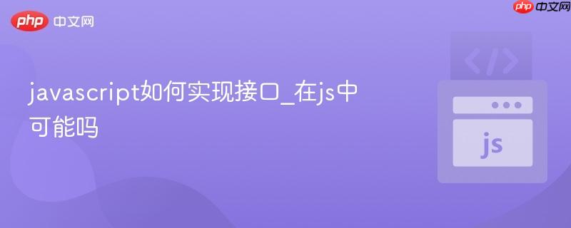javascript如何实现接口_在js中可能吗