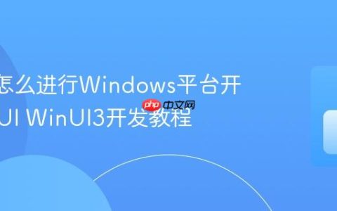 MAUI怎么进行Windows平台开发 MAUI WinUI3开发教程