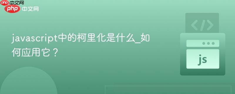 javascript中的柯里化是什么_如何应用它?