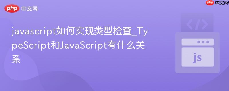 javascript如何实现类型检查_typescript和javascript有什么关系