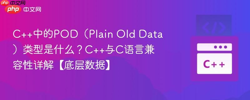 c++中的pod(plain old data)类型是什么?c++与c语言兼容性详解【底层数据】