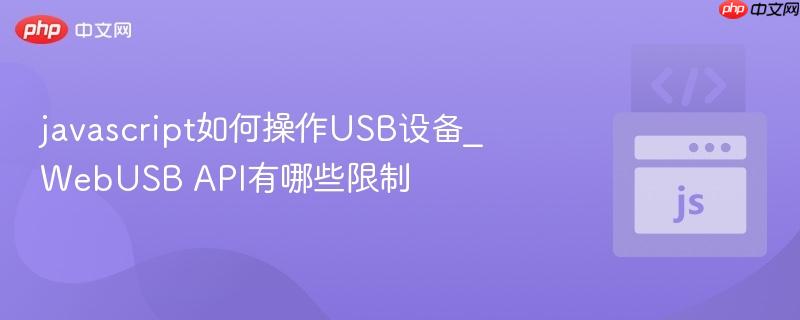 javascript如何操作usb设备_webusb api有哪些限制