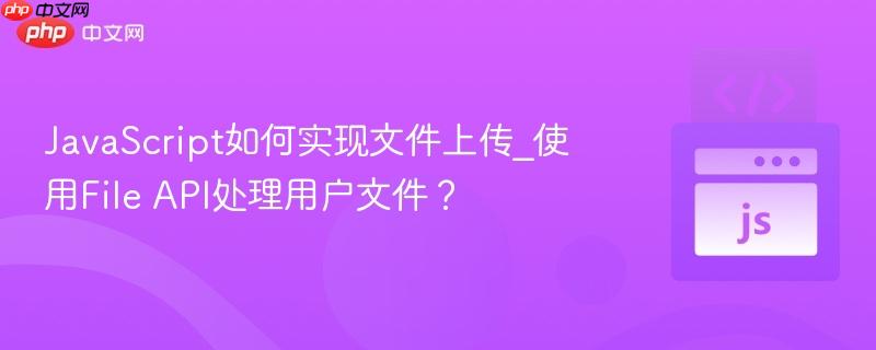 javascript如何实现文件上传_使用file api处理用户文件?
