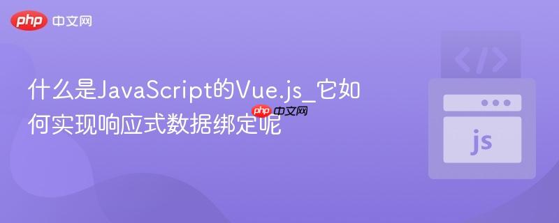 什么是javascript的vue.js_它如何实现响应式数据绑定呢