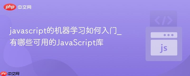 javascript的机器学习如何入门_有哪些可用的javascript库