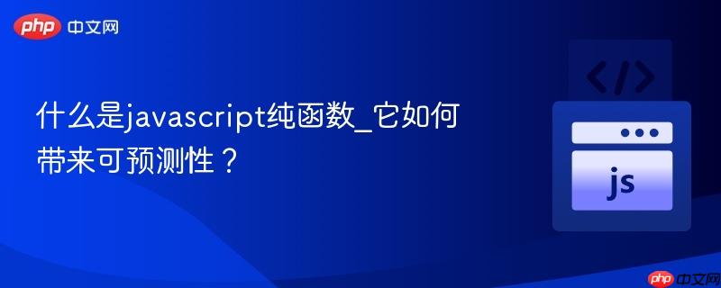 什么是javascript纯函数_它如何带来可预测性?