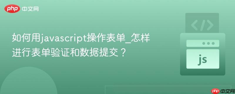 如何用javascript操作表单_怎样进行表单验证和数据提交?