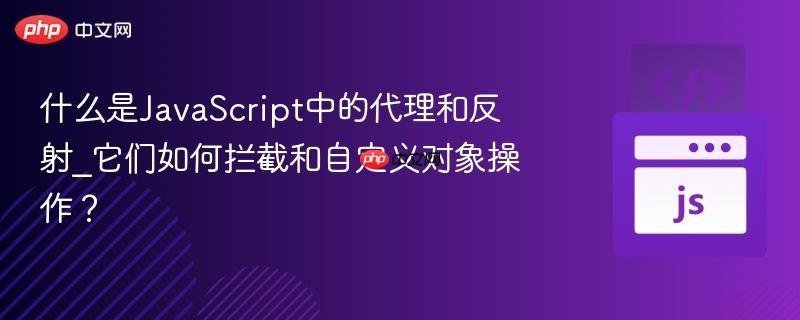 什么是javascript中的代理和反射_它们如何拦截和自定义对象操作?