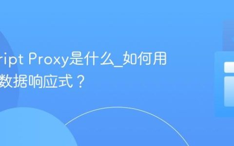 javascript Proxy是什么_如何用它实现数据响应式？