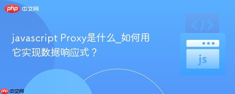 javascript proxy是什么_如何用它实现数据响应式?