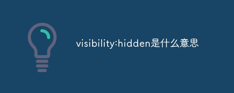 visibility:hidden是什么意思
