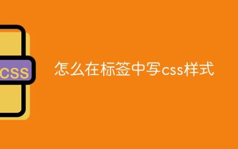 怎么在标签中写css样式