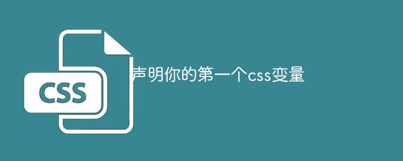 声明你的第一个css变量